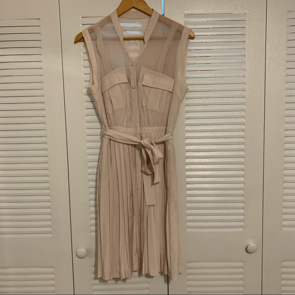 Anthropologie Blush satin dress -Moulinette Soeurs